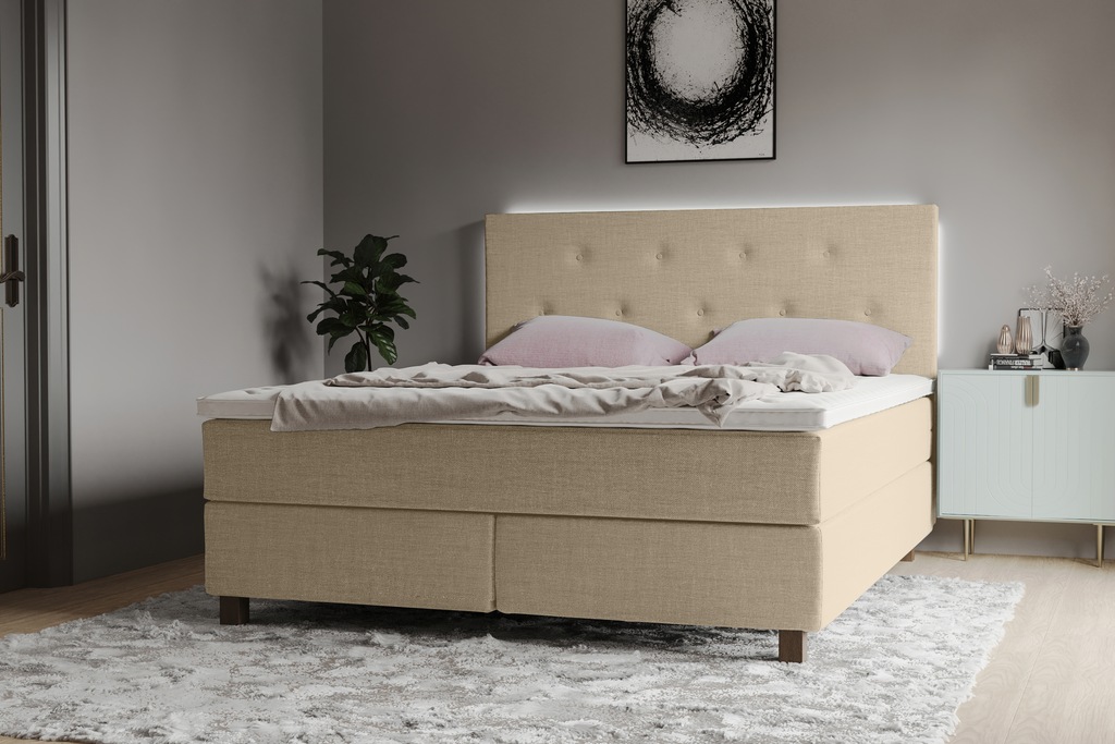 Bild von INOSIGN Boxspringbett "Alenika", mit LED - Beleuchtung, mit Taschen-Federkernmatratze