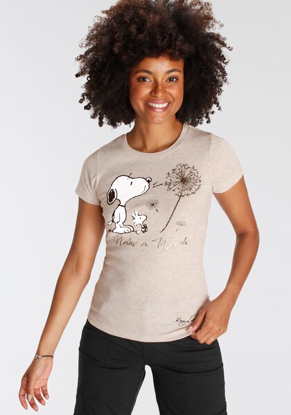 Bild von KangaROOS Kurzarmshirt, sehr figurbetonte Passform, bedruckte, melierte und metallic Optik