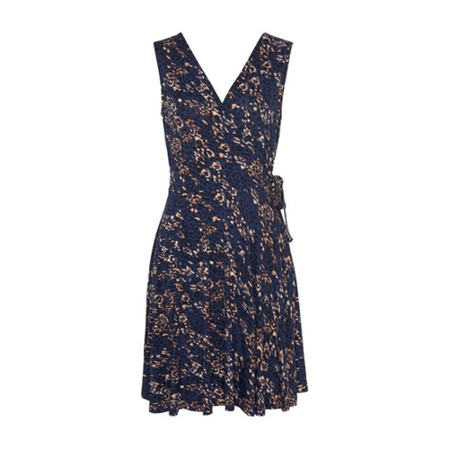 Bild von Vivance Strandkleid mit Alloverdruck und Bindeband