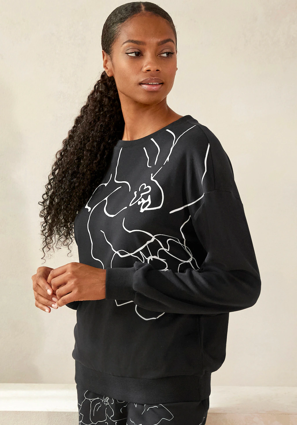 Bild von LASCANA Sweatshirt, mit Druck, Loungewear