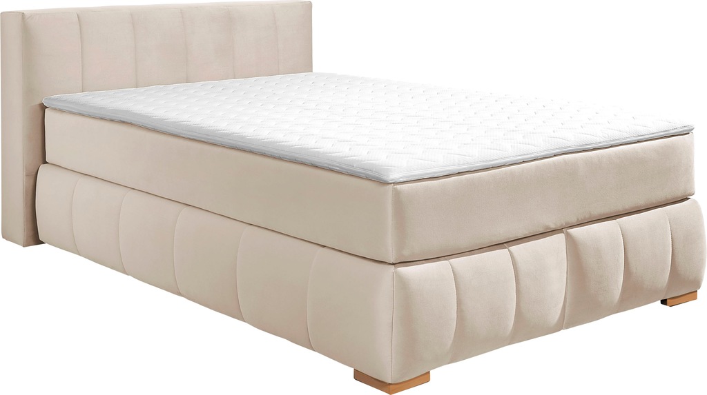 Bild von Guido Maria Kretschmer Home&Living Boxspringbett "Chelles", inkl. Topper, in XXL- Überlänge 220 cm, Unterbox mit feine Wölbung
