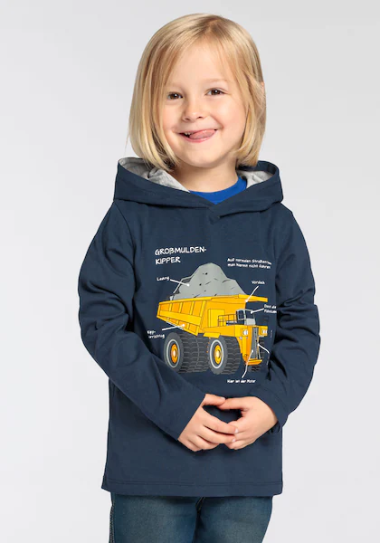 Bild von KIDSWORLD Langarmshirt »LKW KIPPER«, Langarm, Basic-Passform, mit modischem Druck, Rundhalsausschnitt