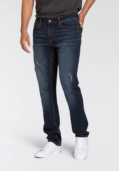 Bild von Bruno Banani Straight-Jeans "Hutch", gerade Beinform, mit Destroyed-Effekten, niedrige Leibhöhe