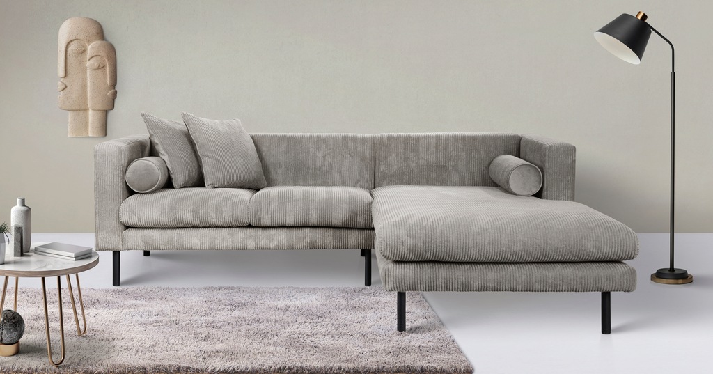 Bild von Guido Maria Kretschmer Home&Living Ecksofa "Lillibeth L-Form", Zierkissen als Wendekissen, in Samtoptik oder Cord