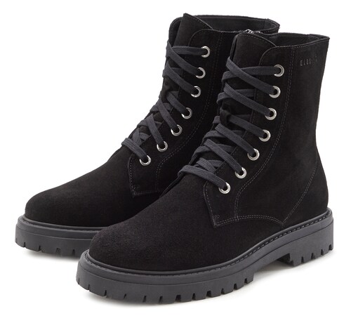 Bild von Elbsand Stiefelette, Schnürboots, Reißverschlussstiefel, Biker Boots, Leder, Profilsohle