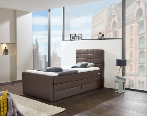 Bild von INOSIGN Boxspringbett "Lethbridge", inkl. Bettkasten und Topper, zwei Matratzenarten in H2