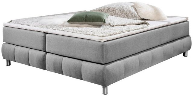Bild von andas Boxspringbett "Salo", Ohne Kopfteil, inkl. Topper, auch in Überlänge 220 cm