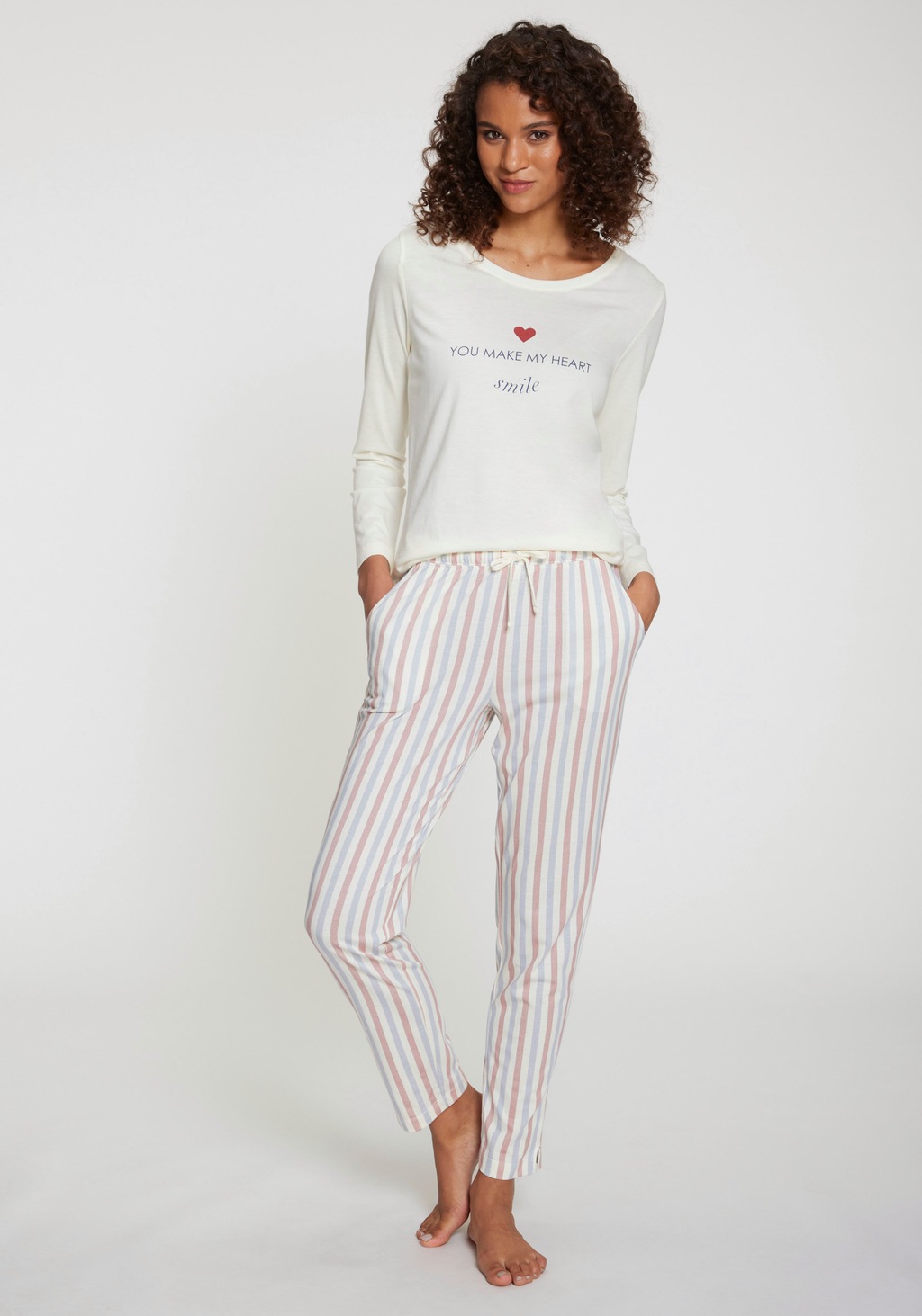 Bild von Vivance Dreams Pyjama, (2 tlg.), mit süßem Schrift-Aufdruck