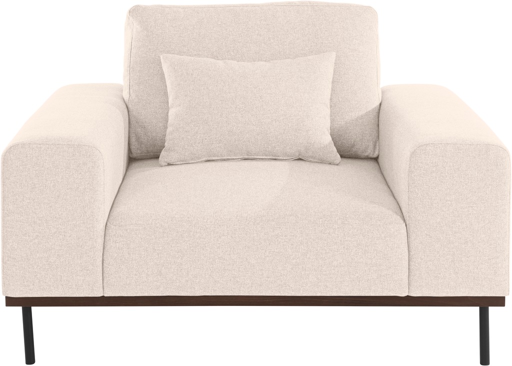 Bild von andas Loveseat »Mikael Sessel«, gebeizter Holzrahmen; passend zur Serie 'Mikael', incl. Zierkissen