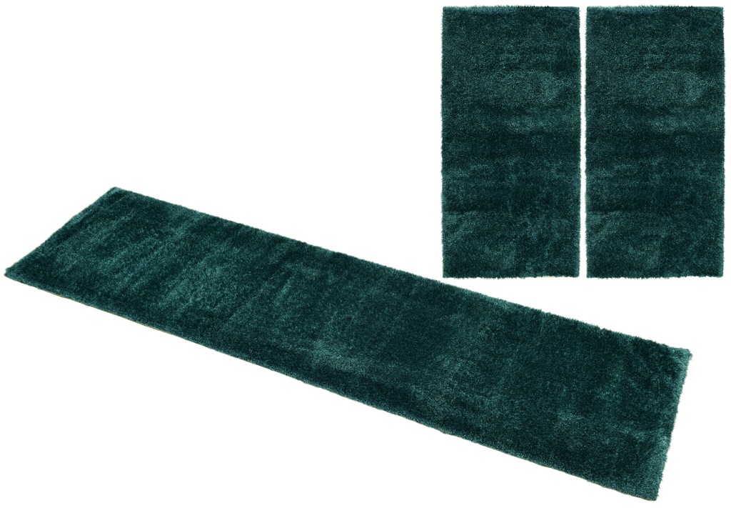 Bild von Home affaire Bettumrandung Malin, Höhe 43 mm, (3-tlg), Hochflor, Shaggy, Uni-Farben, leichter glanz, Microfaser, Pflegeleicht