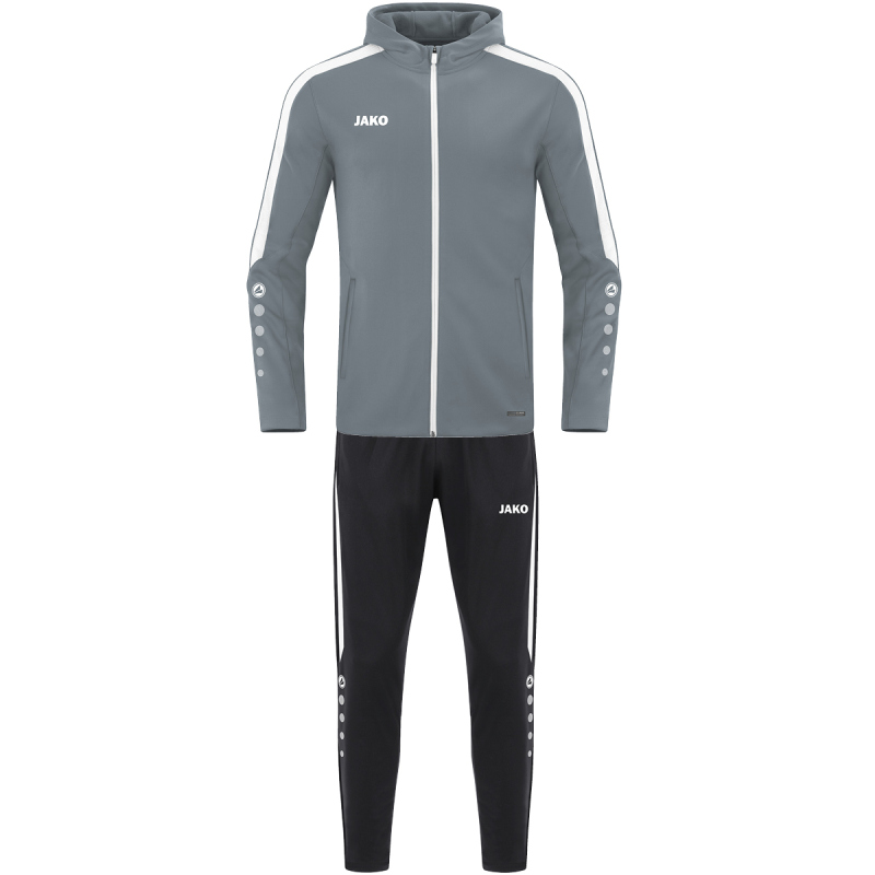 Bild von JAKO Power Polyester Trainingsanzug mit Kapuze Kinder 840 - steingrau 128