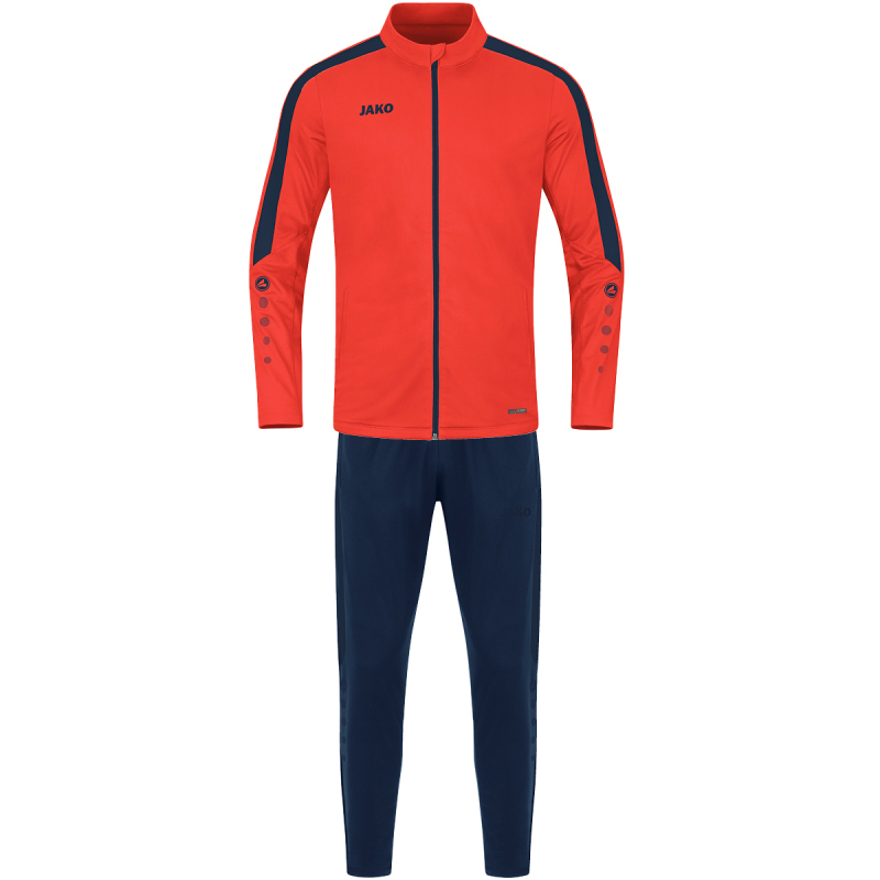 Bild von JAKO Power Polyester Trainingsanzug 375 - flame/marine XXL