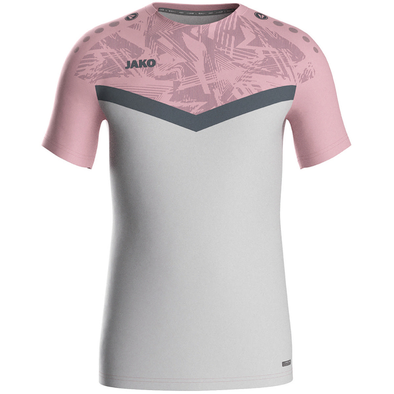 Bild von JAKO Iconic T-Shirt Soft Grey, Dusky Pink, Anthra Light, Gr.4XL - Funktionsshirt Herren Kurzarm, Nachhaltiges Sport Shirt aus 100% recyceltem Polyester, Feuchtigkeitstransportierend und atmungsaktiv