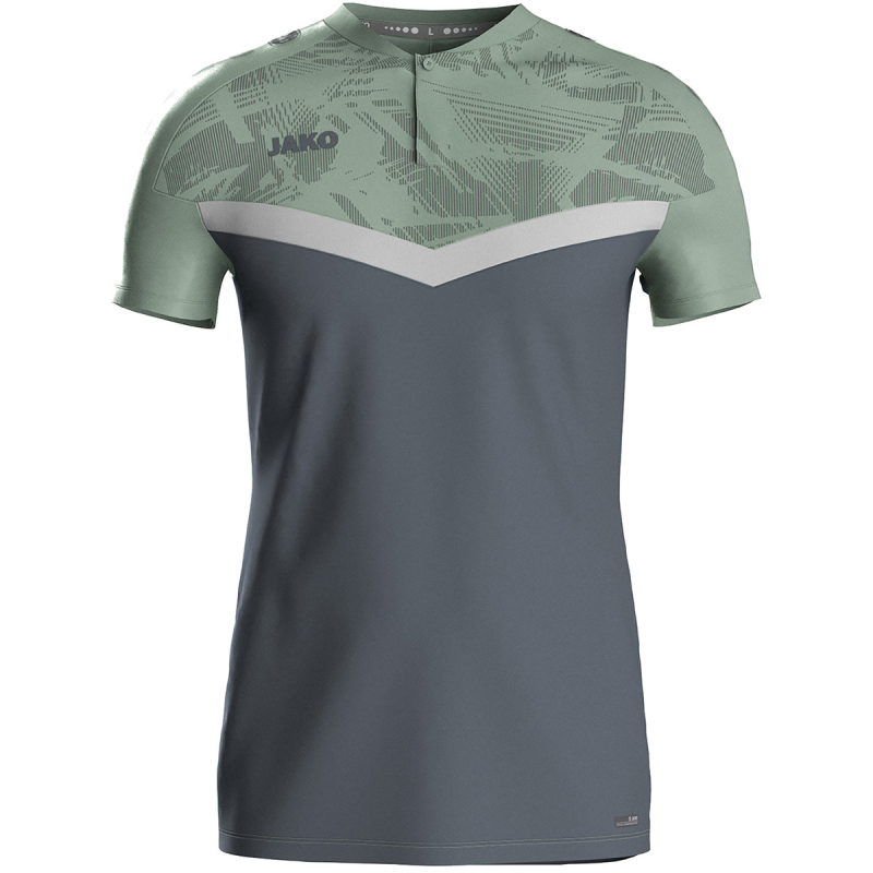 Bild von JAKO Iconic Poloshirt 852 - anthra light/mintgrün/soft grey L