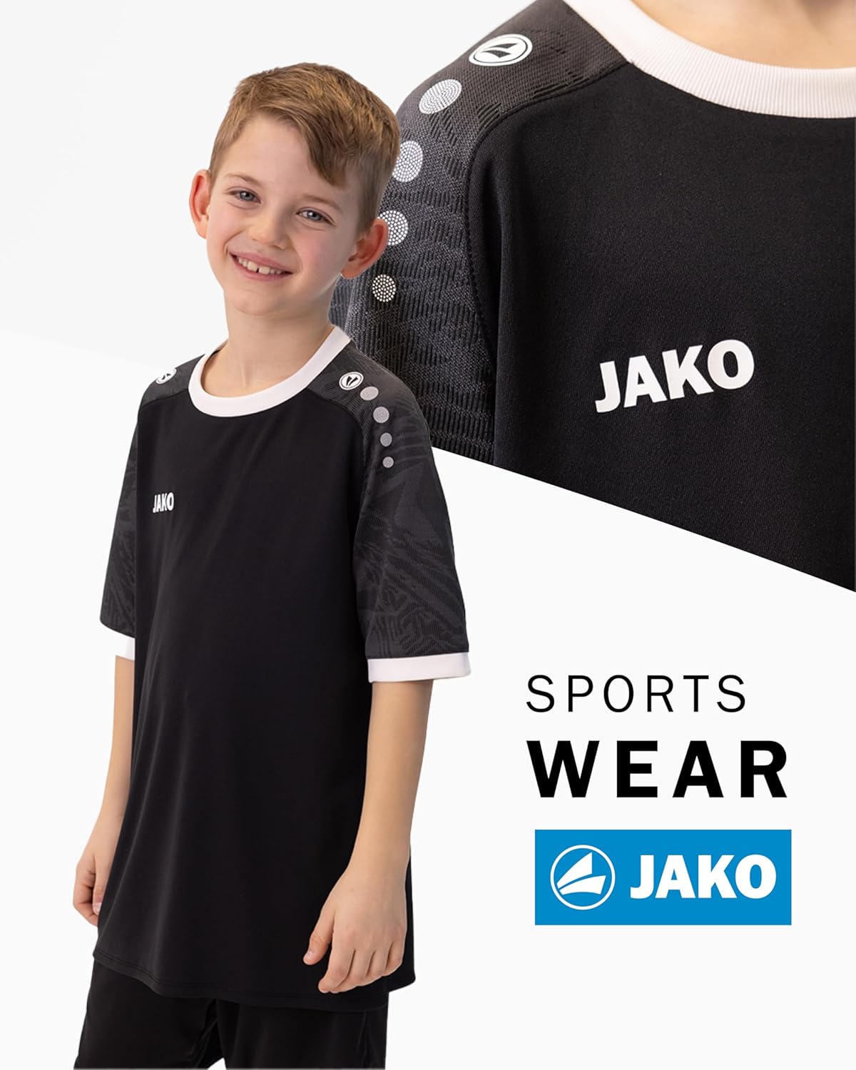 Bild von JAKO ICONIC Trikot Unisex Lightblue, Weinrot, Gr. S - Nachhaltiges Sport Shirt kurzarm aus 100% recyceltem Polyester, Feuchtigkeitstransportierend