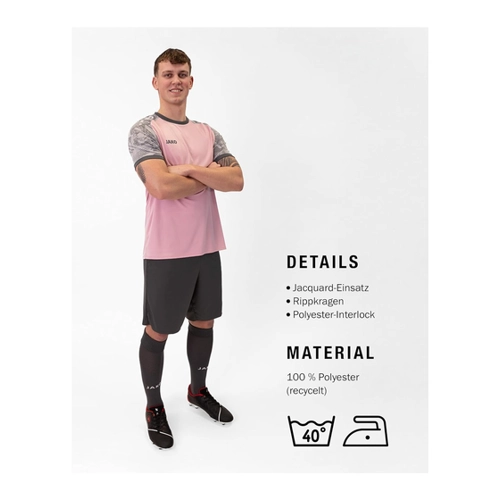 Bild von Jako Fußballtrikot Iconic KA 4224 in Weiß/Schwarz/Neon-Grün