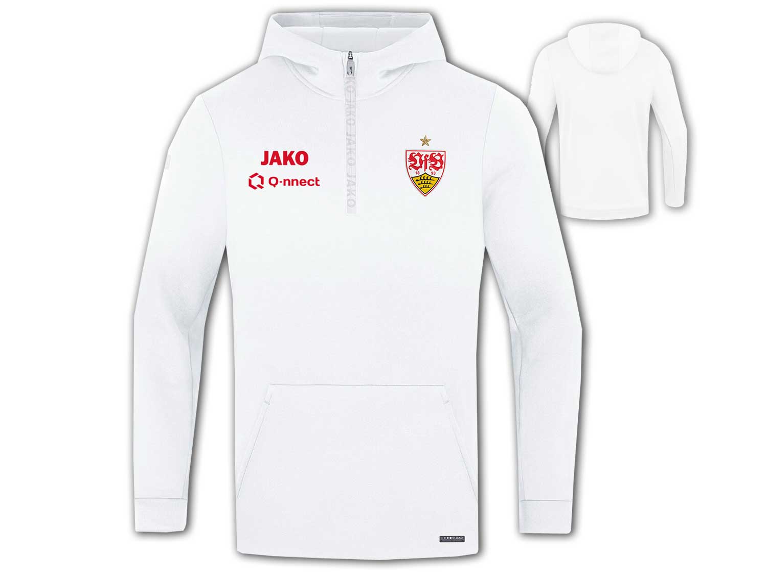 Bild von JAKO VfB Stuttgart Pro Casual Zip-Hoodie 2024/25 Herren 000 - weiß 3XL