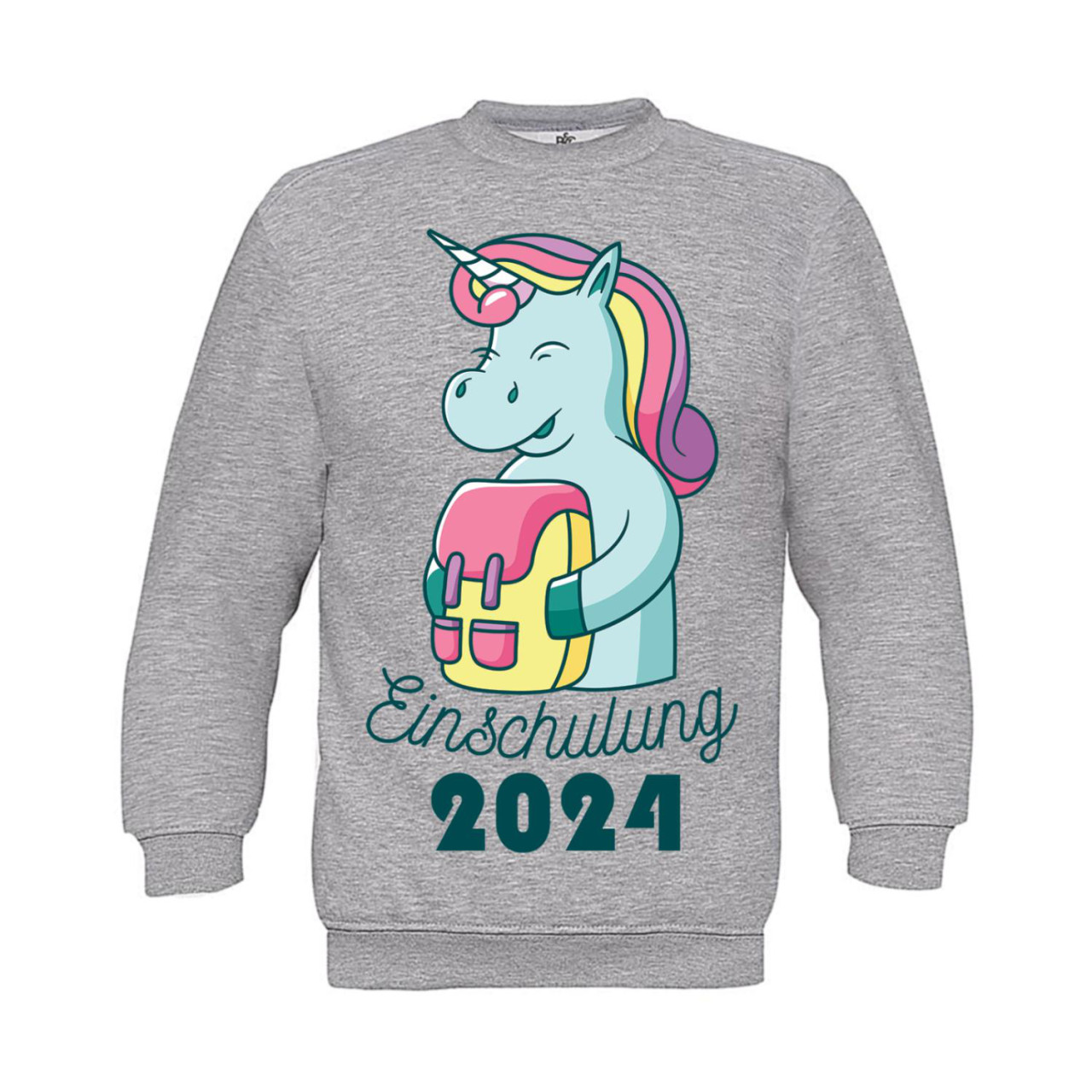 Bild von Sweatshirt Kinder Schule - Schulstart Einschulung 2024 Einhorn
