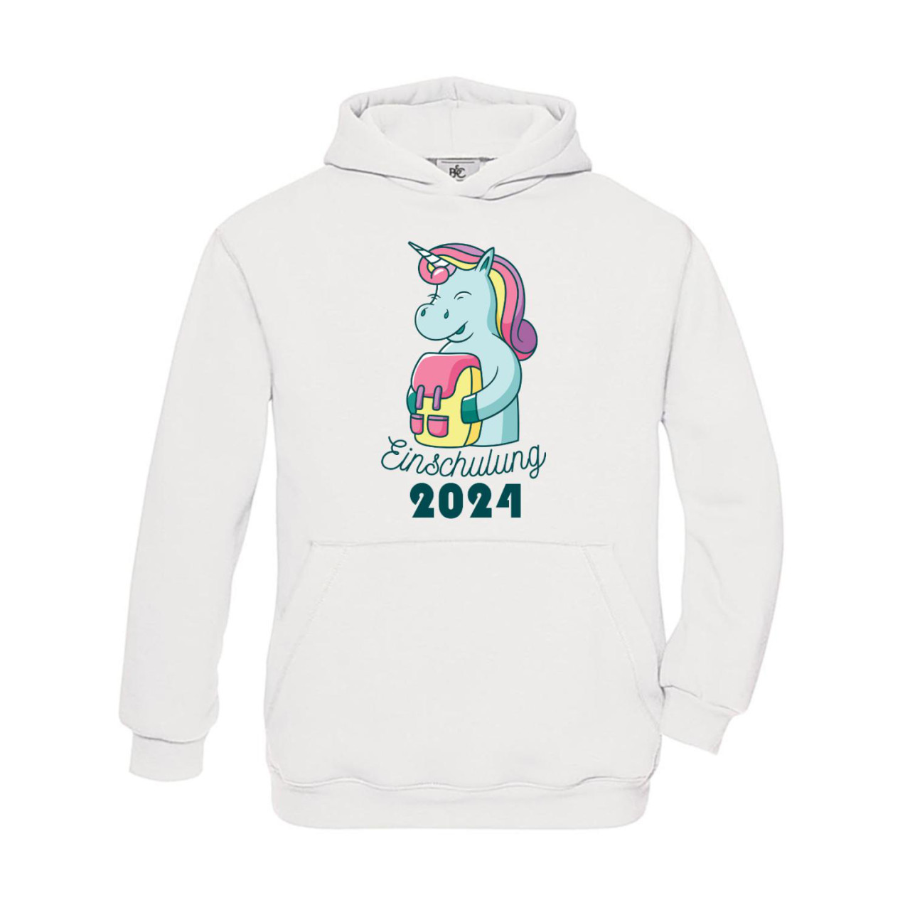 Bild von Hoodie Kinder Schule - Schulstart Einschulung 2024 Einhorn