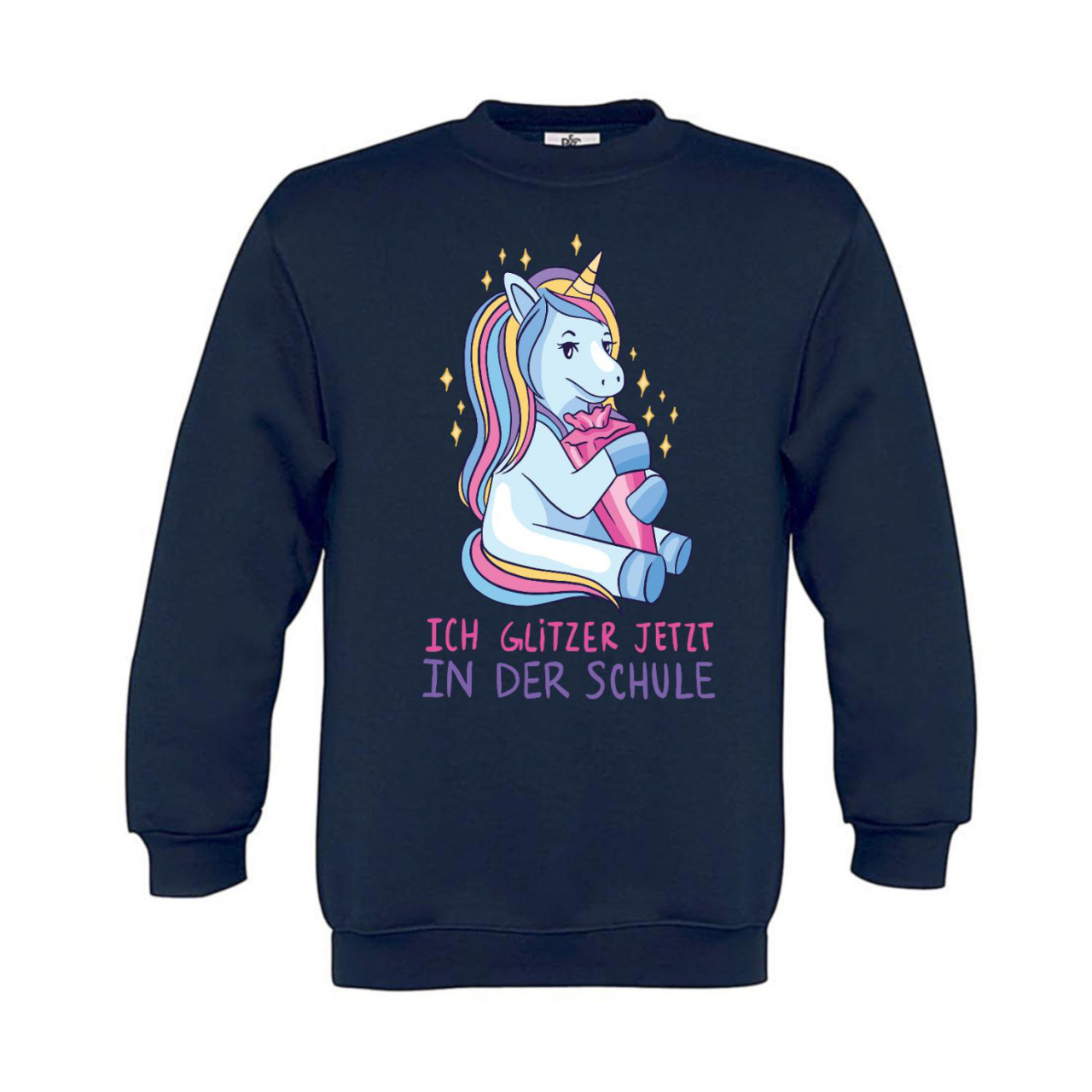 Bild von Sweatshirt Kinder Schule - Schulstart Einschulung - Ich glitzer in der Schule
