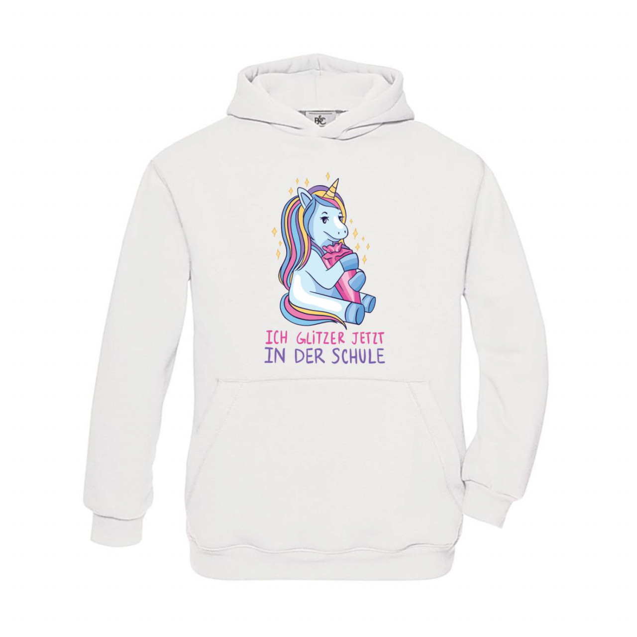 Bild von Hoodie Kinder Schule - Schulstart Einschulung - Ich glitzer in der Schule