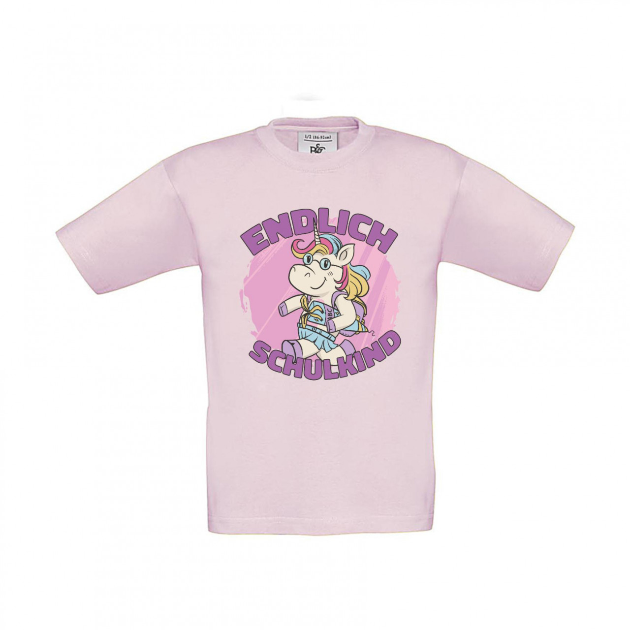 Bild von T-Shirt Kinder Schule - Schulstart Einschulung - Endlich Schulkind Einhorn