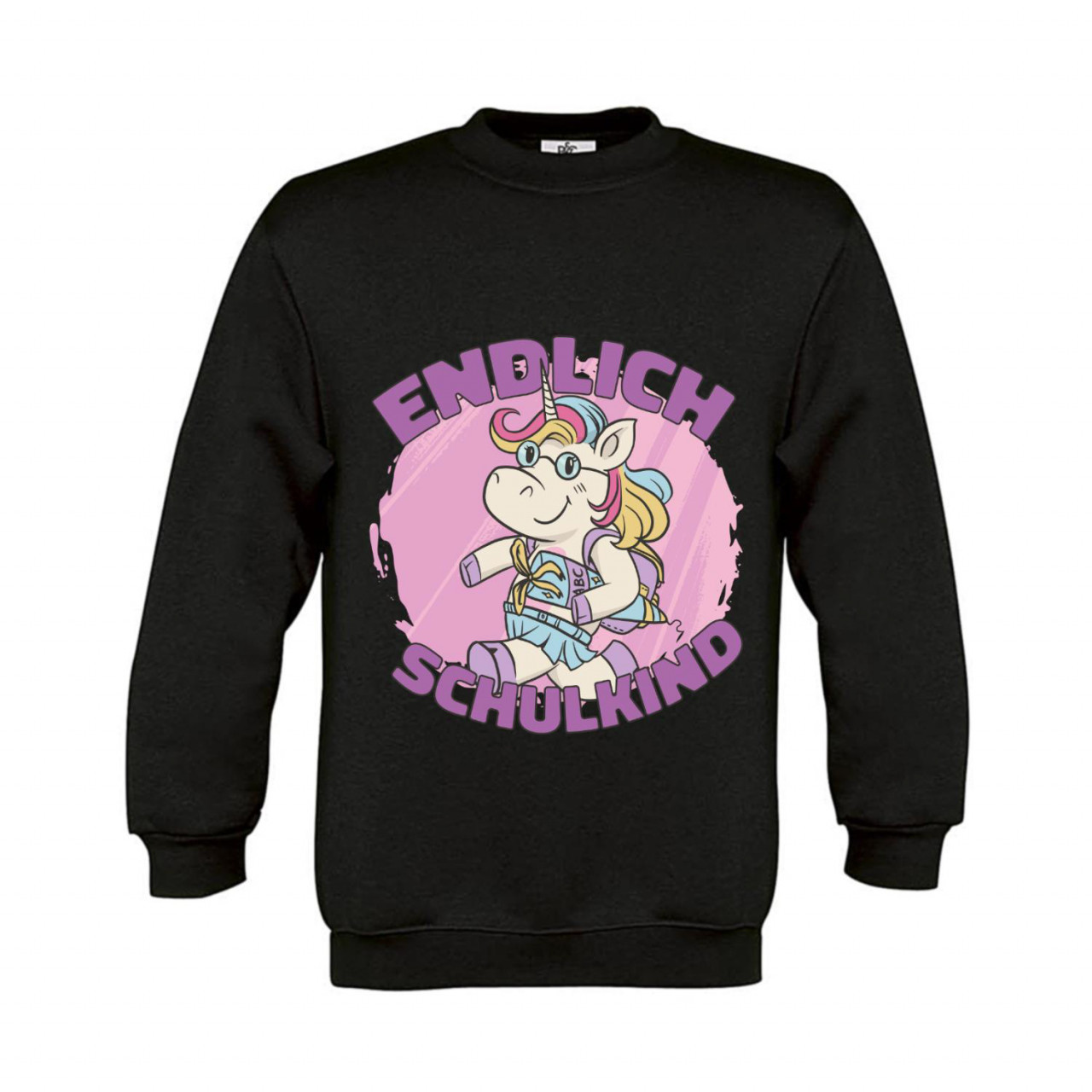 Bild von Sweatshirt Kinder Schule - Schulstart Einschulung - Endlich Schulkind Einhorn