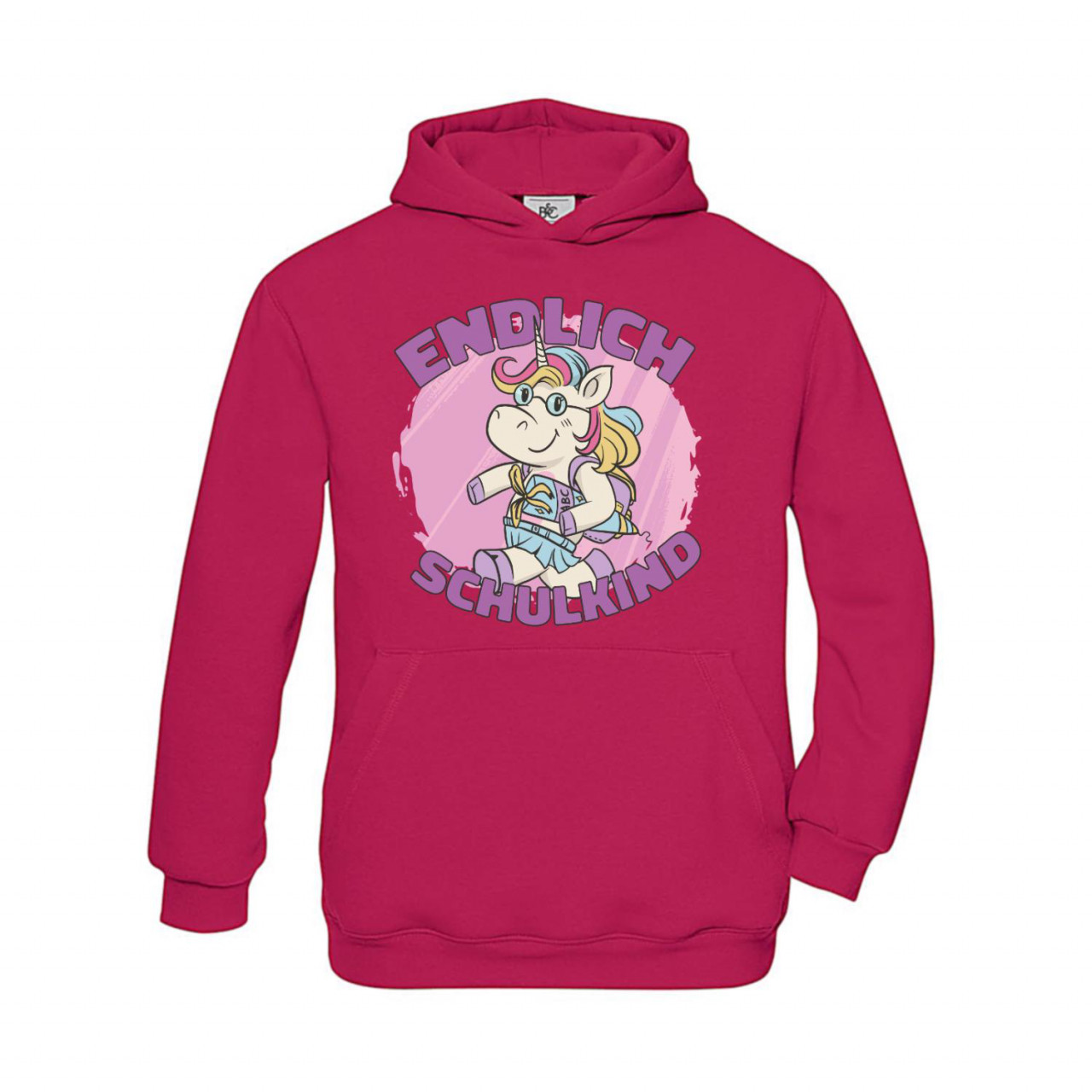 Bild von Hoodie Kinder Schule - Schulstart Einschulung - Endlich Schulkind Einhorn