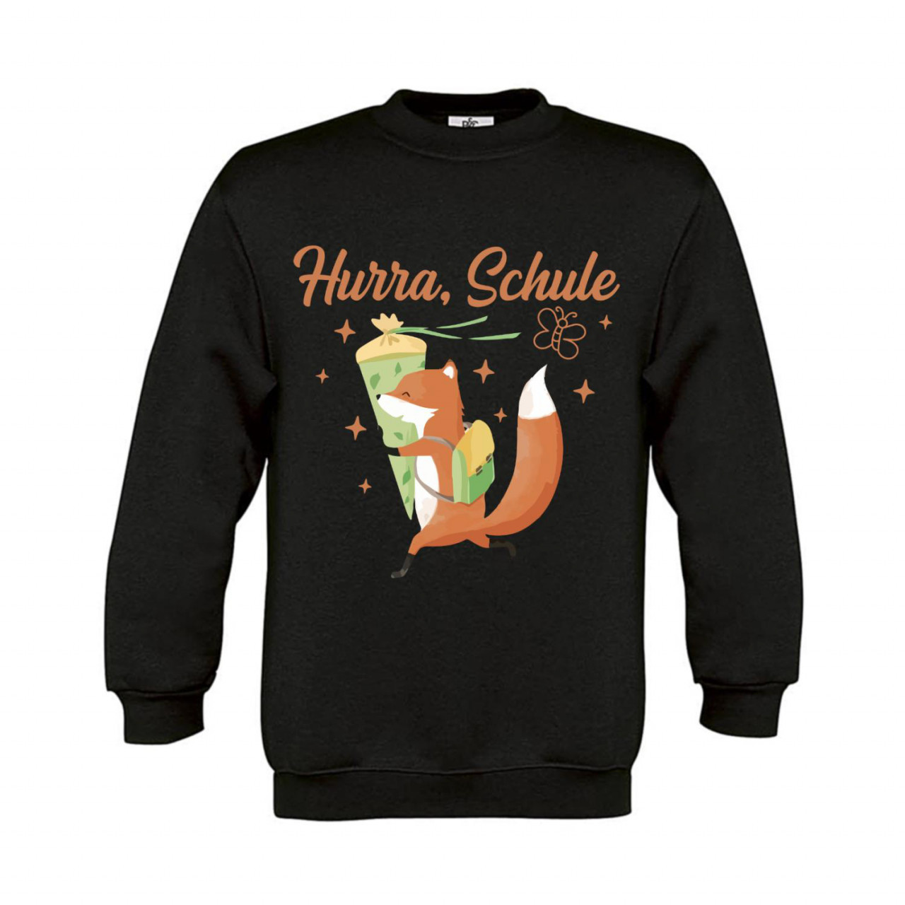 Bild von Sweatshirt Kinder Schule - Einschulung Hurra Schule Fuchs