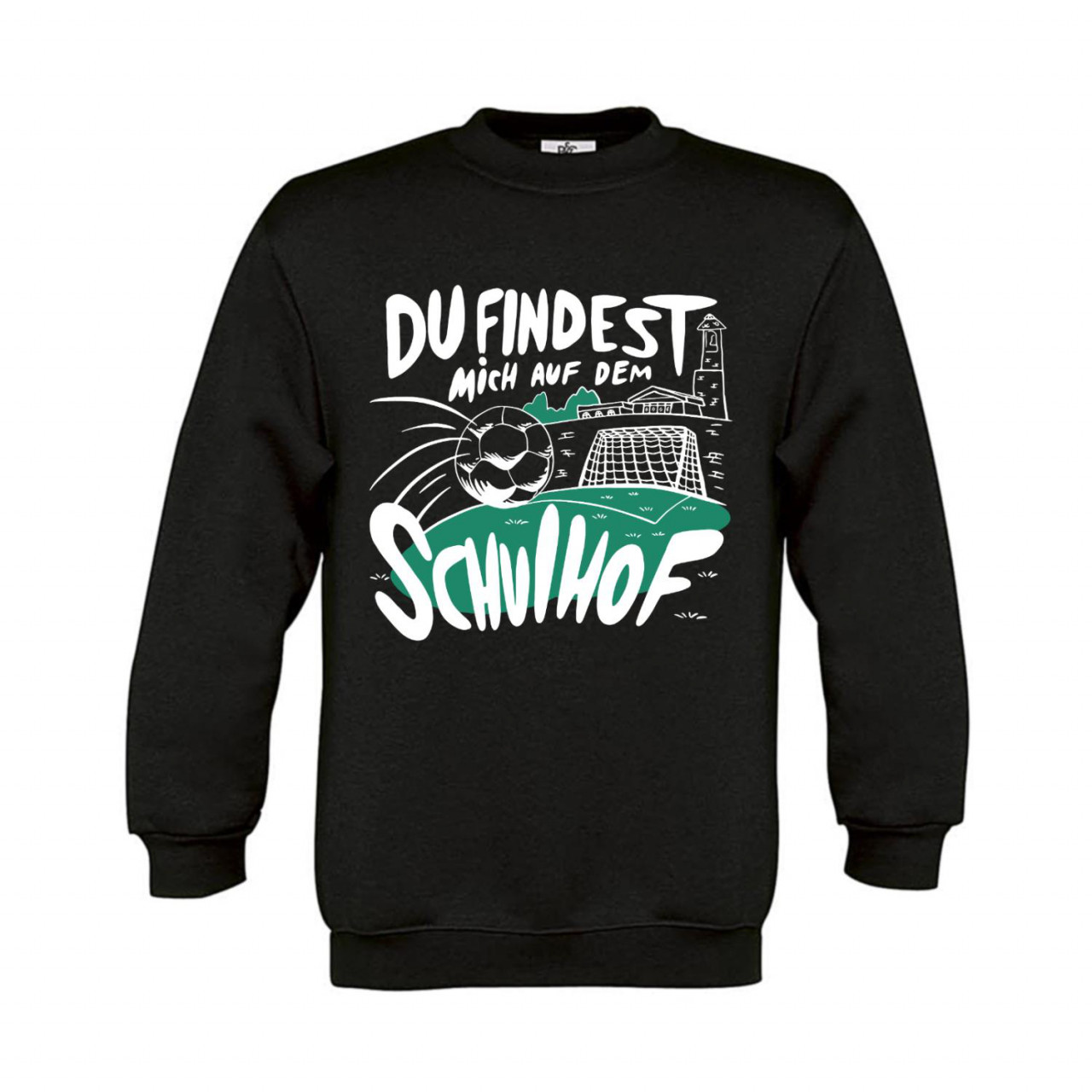 Bild von Sweatshirt Kinder Schule - Fußball - Du findest mich auf dem Schulhof