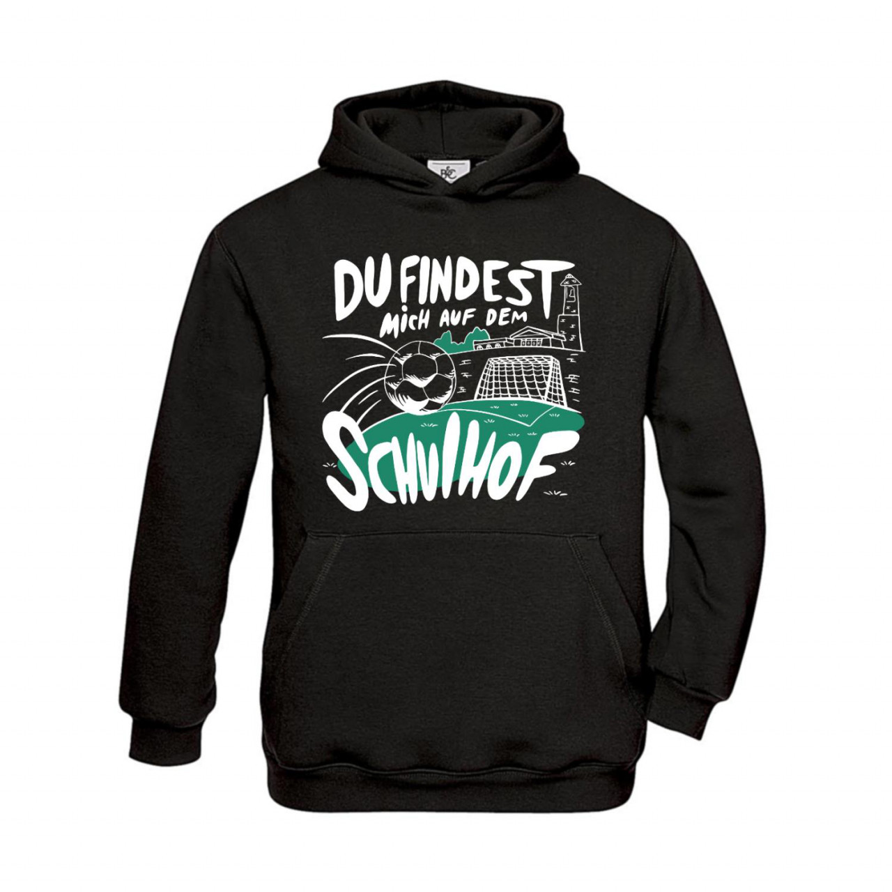 Bild von Hoodie Kinder Schule - Fußball - Du findest mich auf dem Schulhof