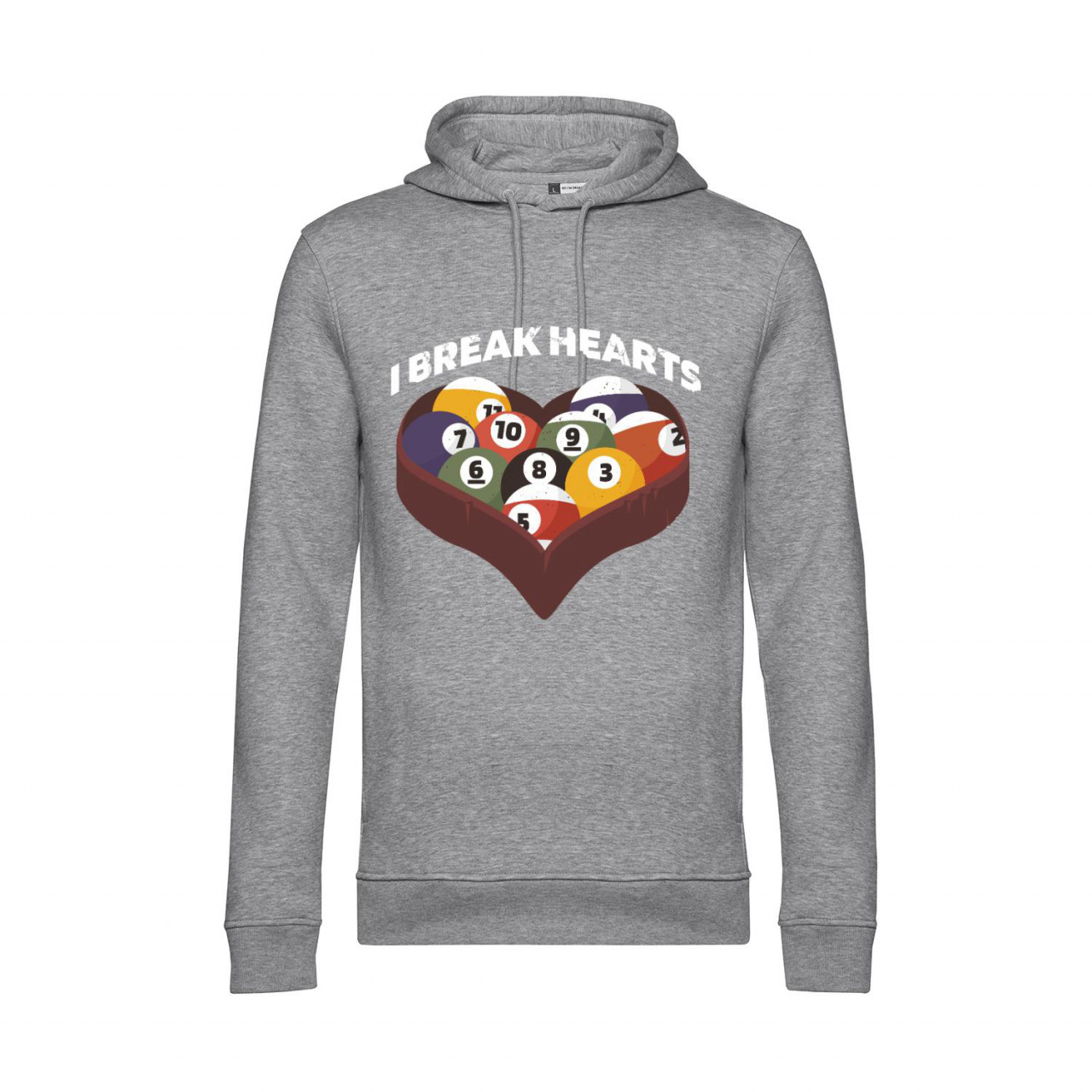 Bild von Nachhaltiger Hoodie Herren Billard - I break hearts