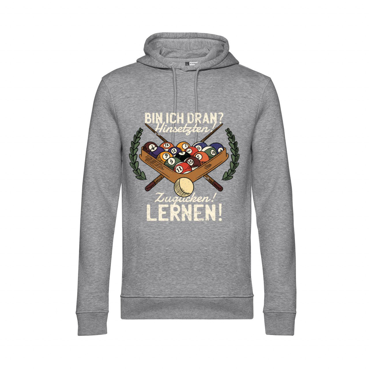 Bild von Nachhaltiger Hoodie Herren Billard - Bin ich dran