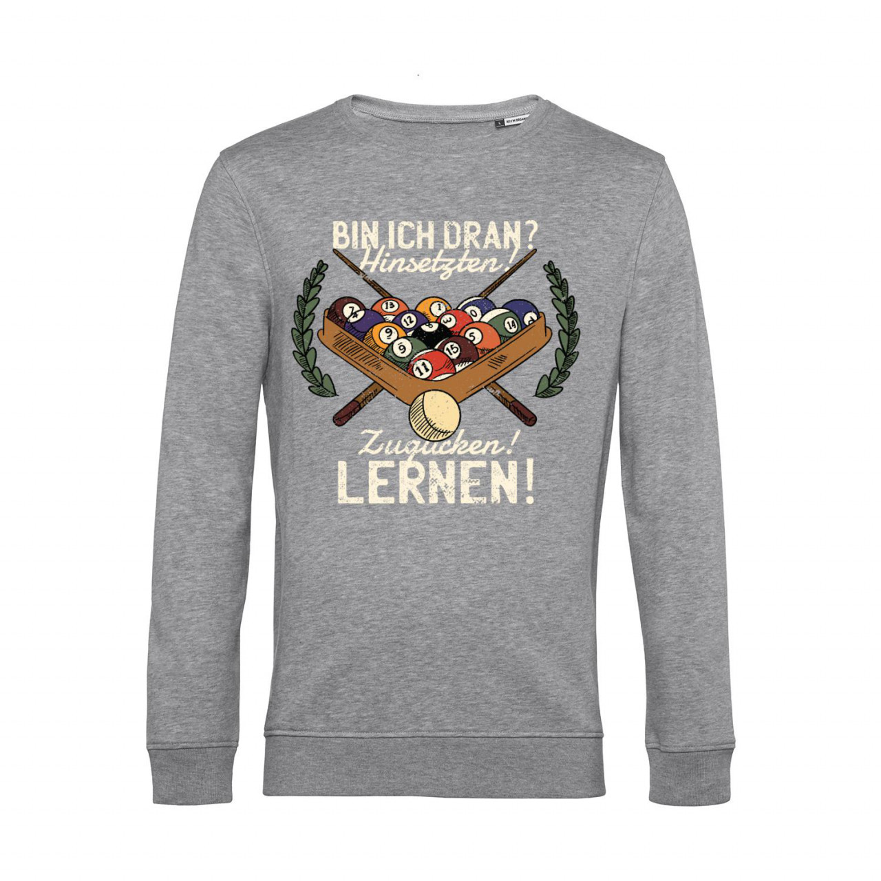 Bild von Nachhaltiges Sweatshirt Herren Billard - Bin ich dran