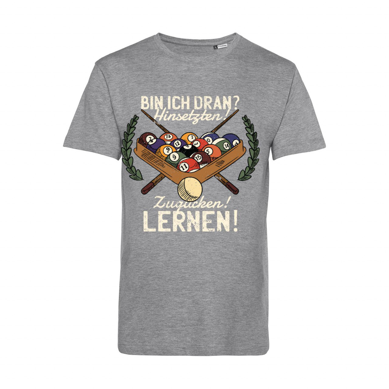 Bild von Nachhaltiges T-Shirt Herren Billard - Bin ich dran