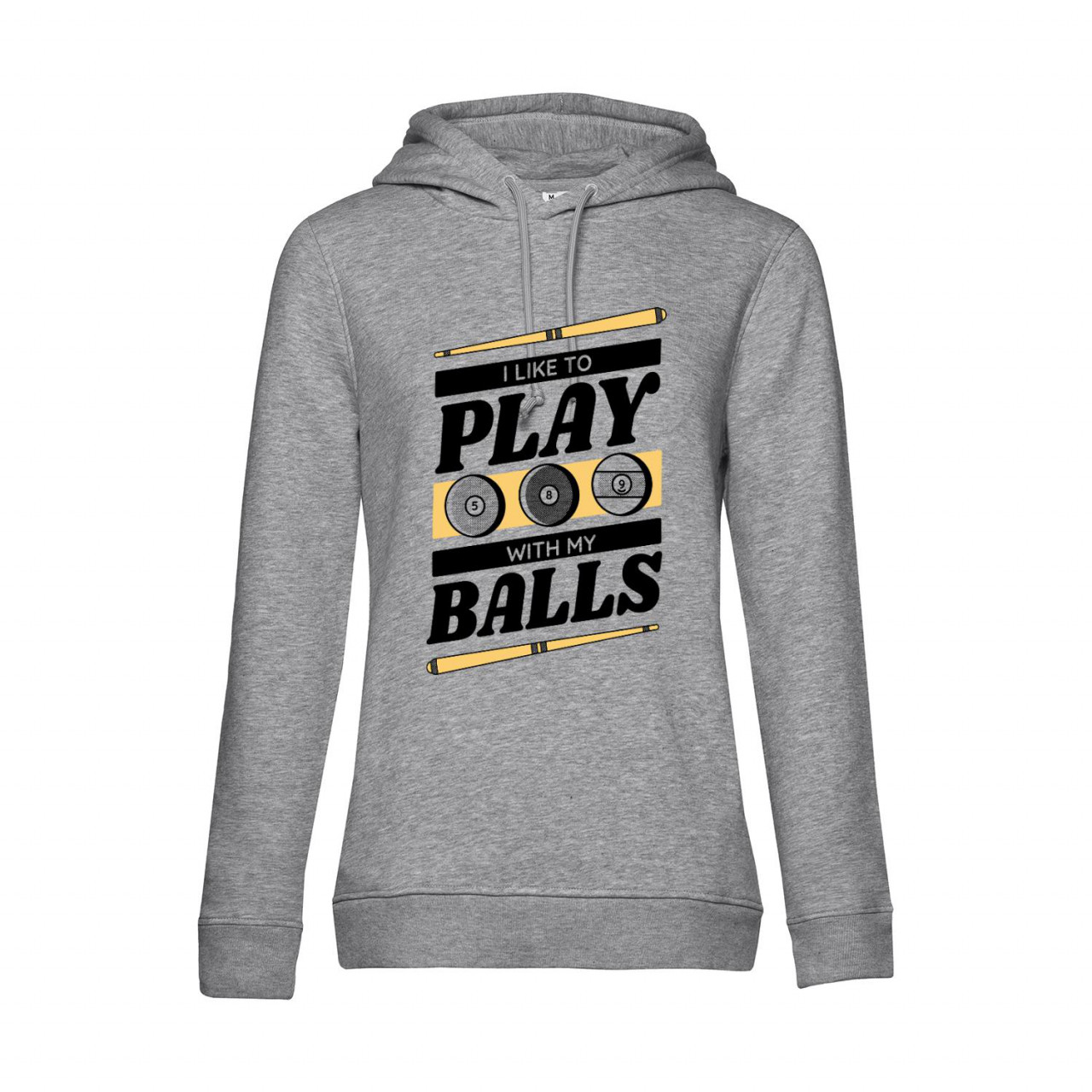 Bild von Nachhaltiger Hoodie Damen Billard - I like to play with my balls