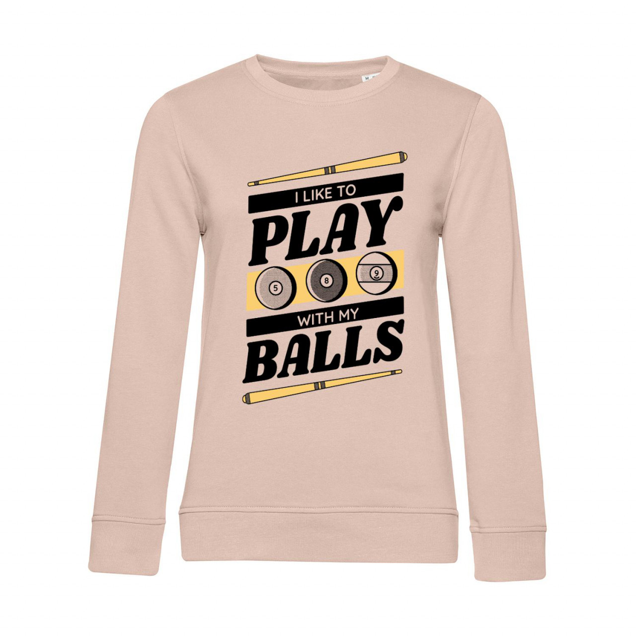 Bild von Nachhaltiges Sweatshirt Damen Billard - I like to play with my balls