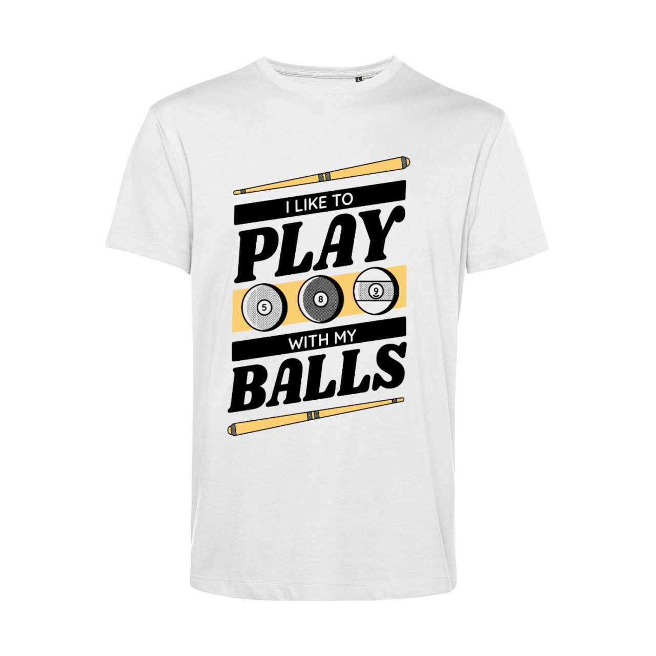 Bild von Nachhaltiges T-Shirt Herren Billard - I like to play with my balls