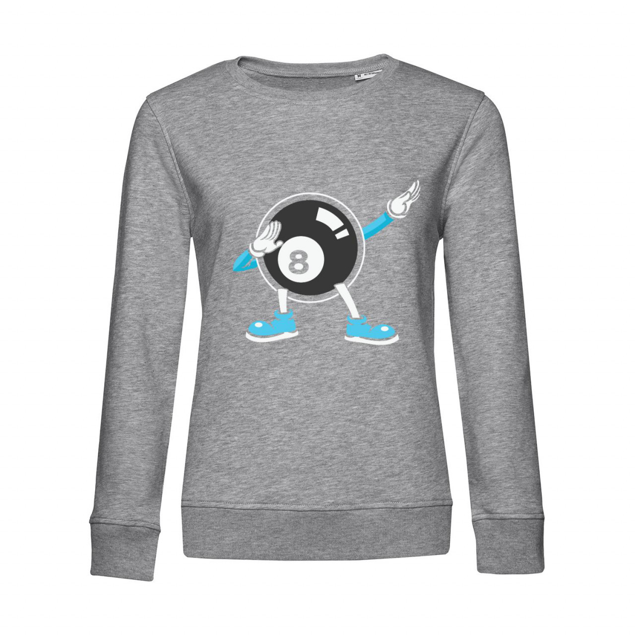 Bild von Nachhaltiges Sweatshirt Damen Billard - schwarze Acht Dab