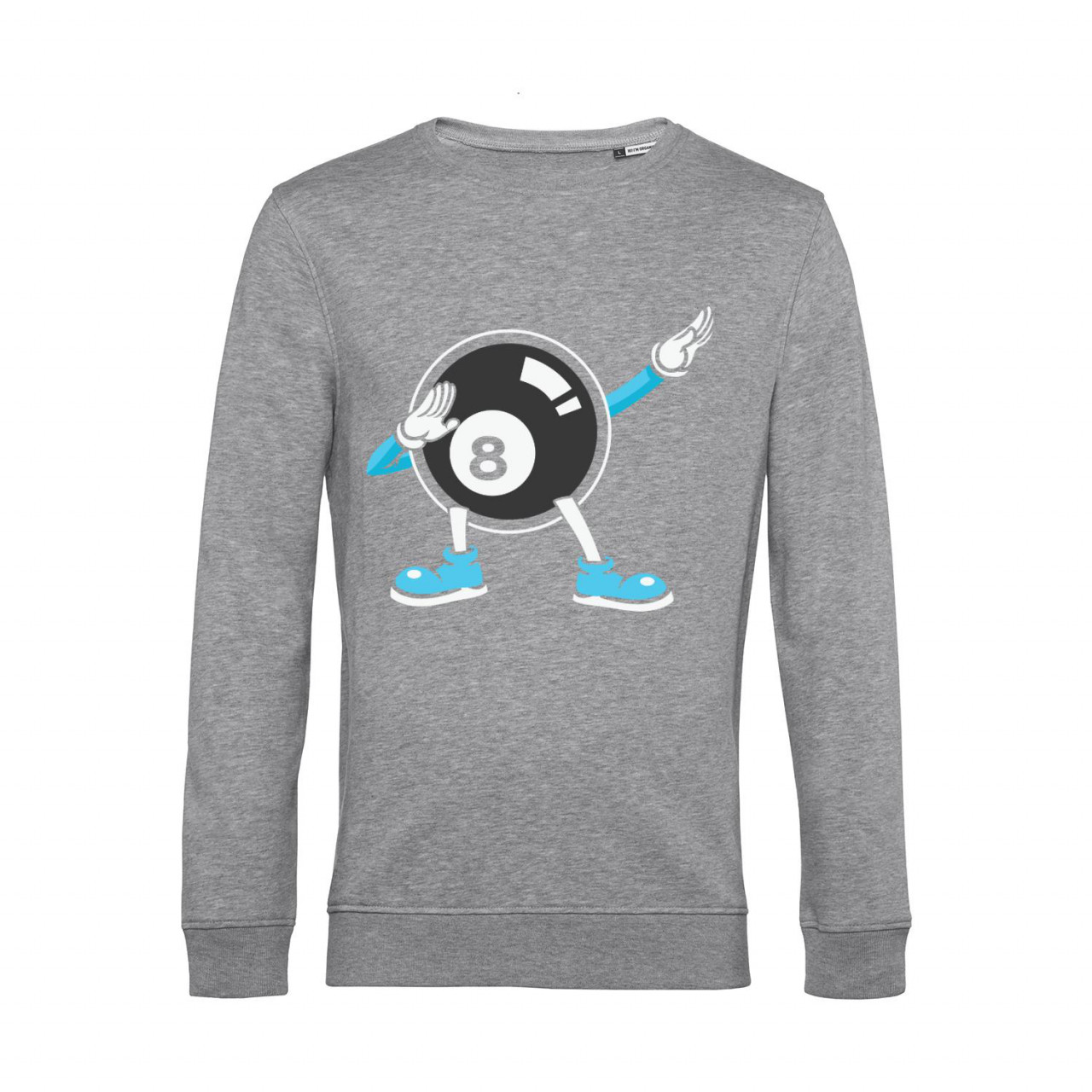 Bild von Nachhaltiges Sweatshirt Herren Billard - schwarze Acht Dab