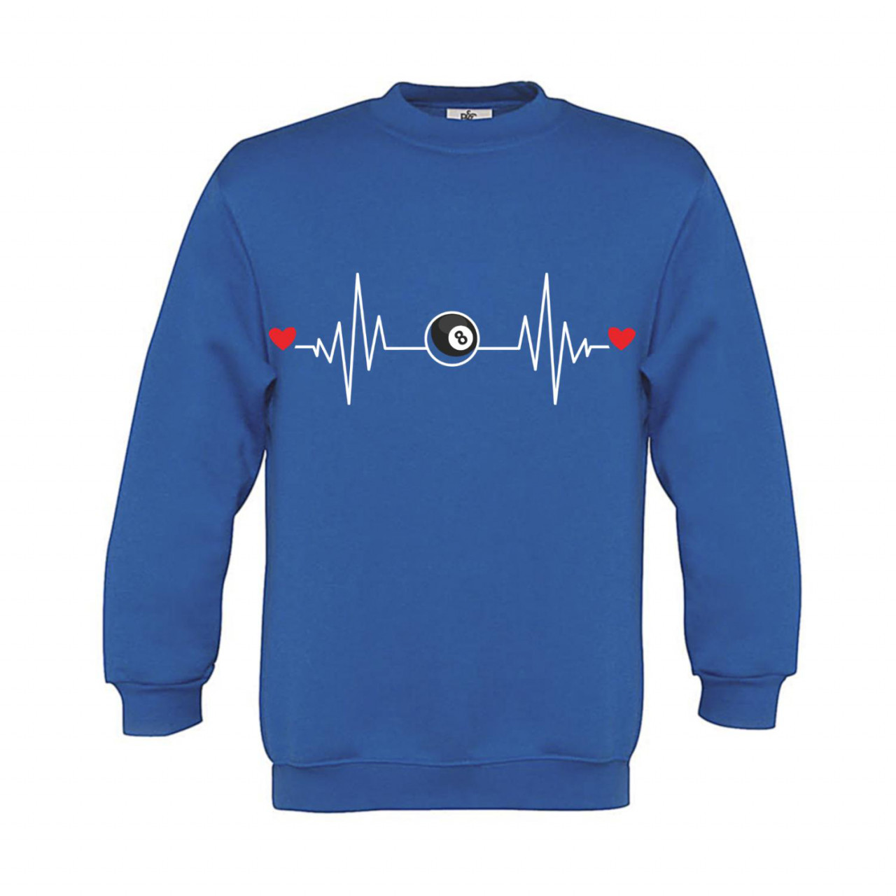 Bild von Sweatshirt Kinder Billard - Herzstromkurve