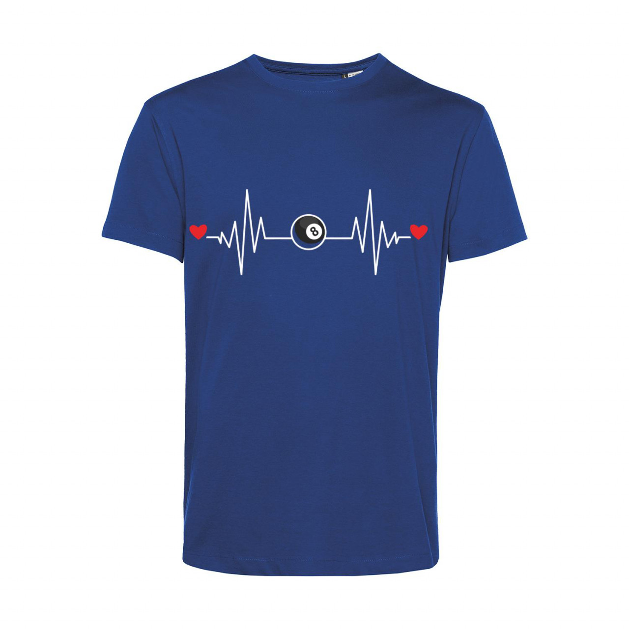 Bild von Nachhaltiges T-Shirt Herren Billard - Herzstromkurve