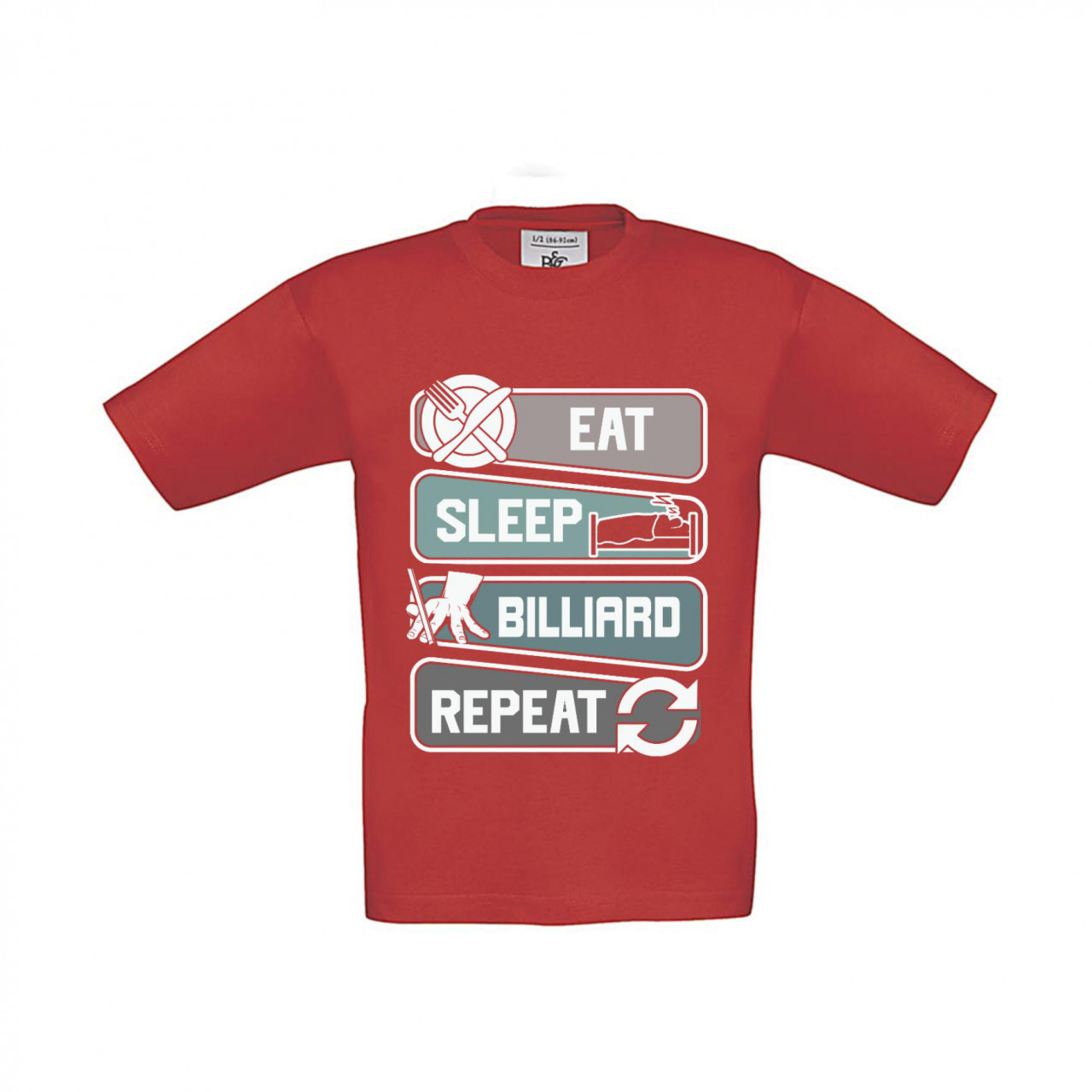 Bild von T-Shirt Kinder Eat Sleep Billiard Repeat