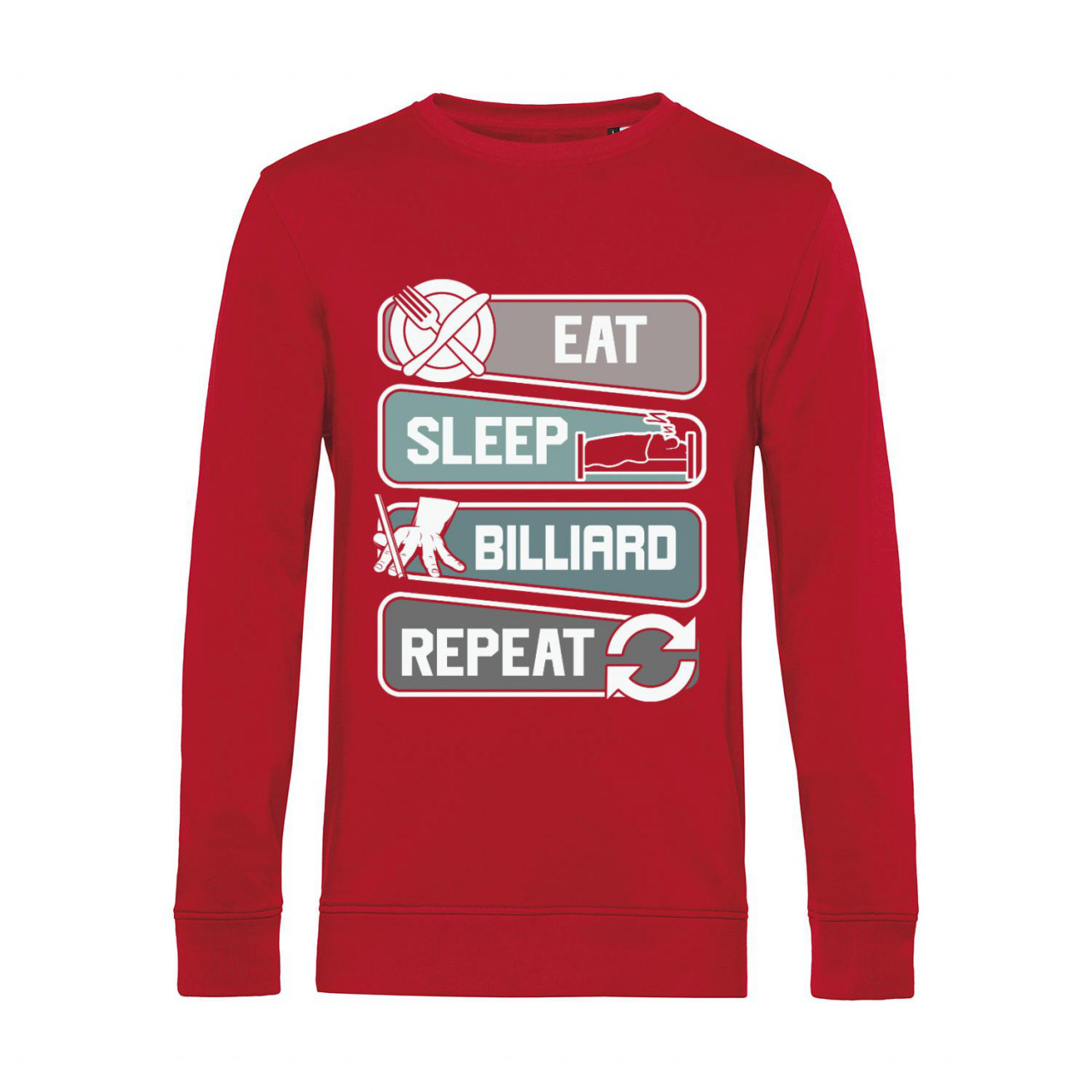 Bild von Nachhaltiges Sweatshirt Herren Eat Sleep Billiard Repeat