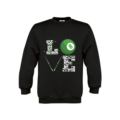 Bild von Sweatshirt Kinder Billard Love - Leidenschaftliches Design für junge Billardfans