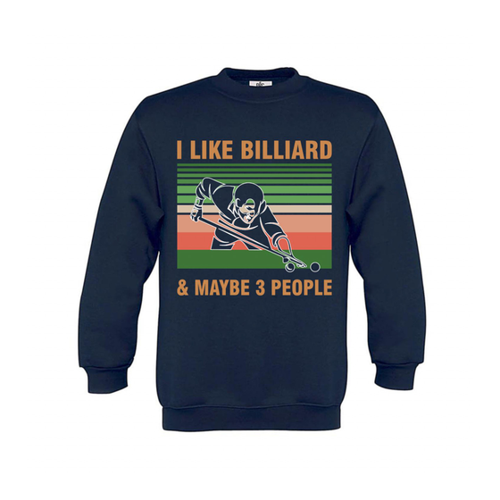 Bild von Sweatshirt Kinder Billard – I like Billiard and maybe 3 People