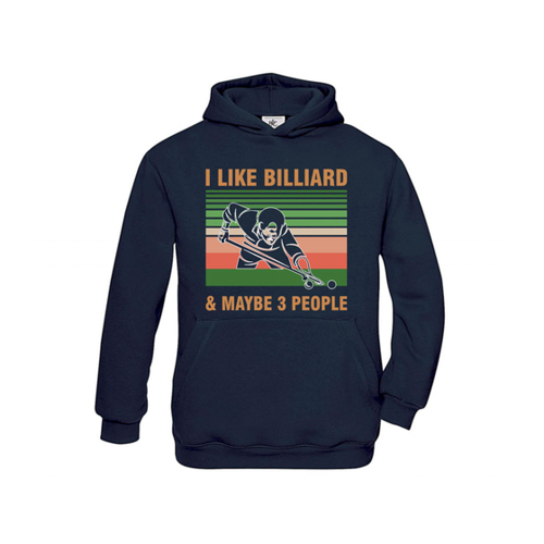 Bild von Hoodie Kinder Billard - I like Billiard and maybe 3 People