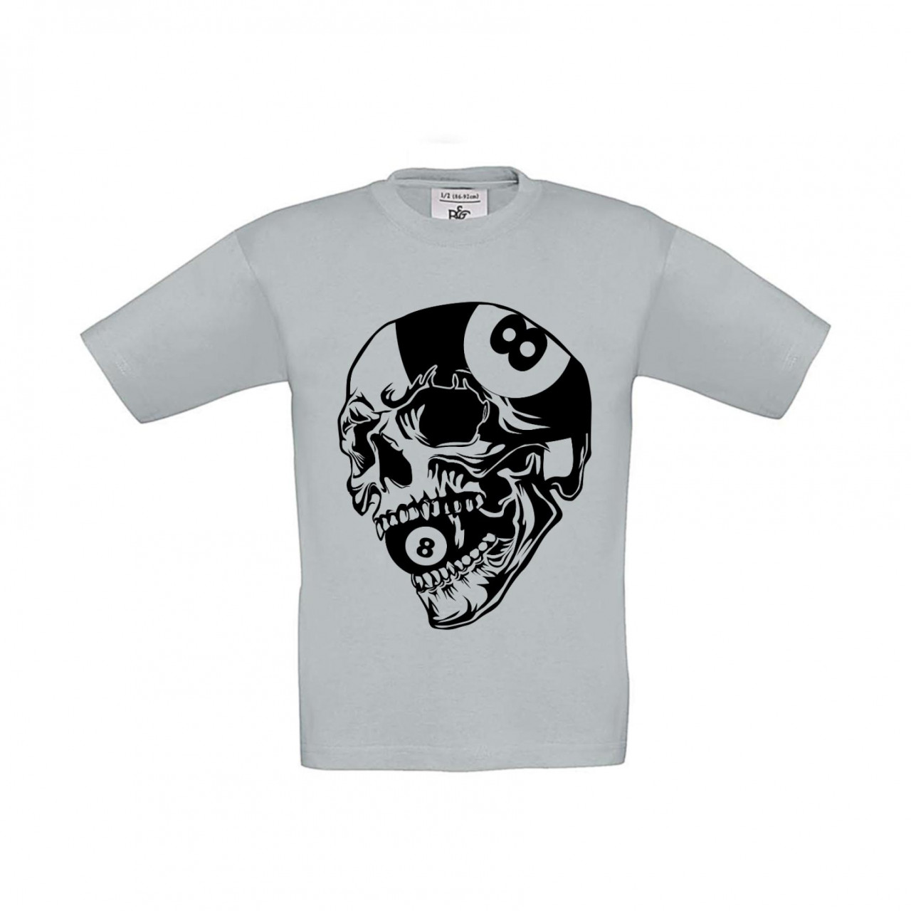 Bild von T-Shirt Kinder Billard 8 Ball Totenkopf