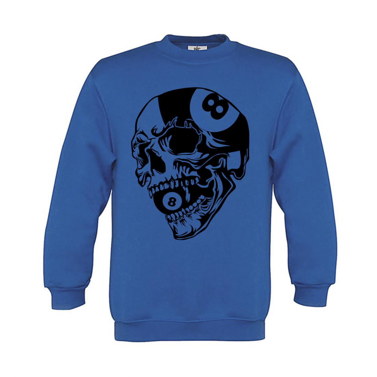 Bild von Sweatshirt Kinder Billard 8 Ball Totenkopf