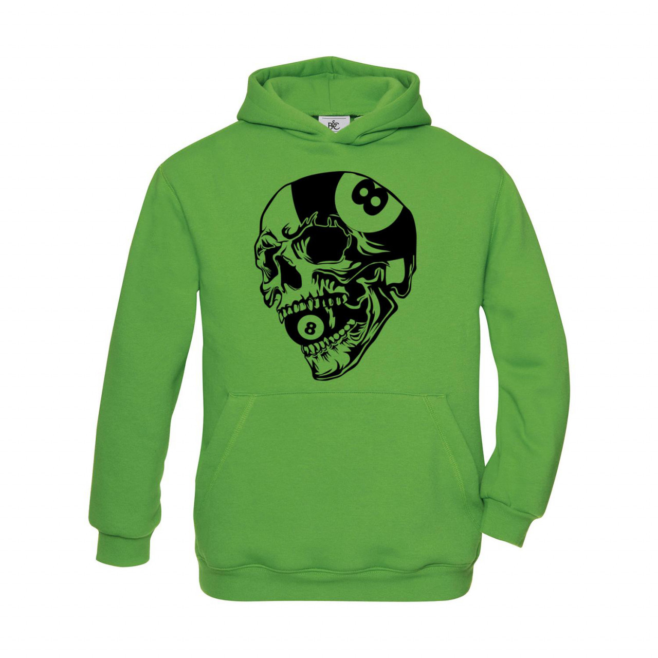 Bild von Hoodie Kinder Billard 8 Ball Totenkopf
